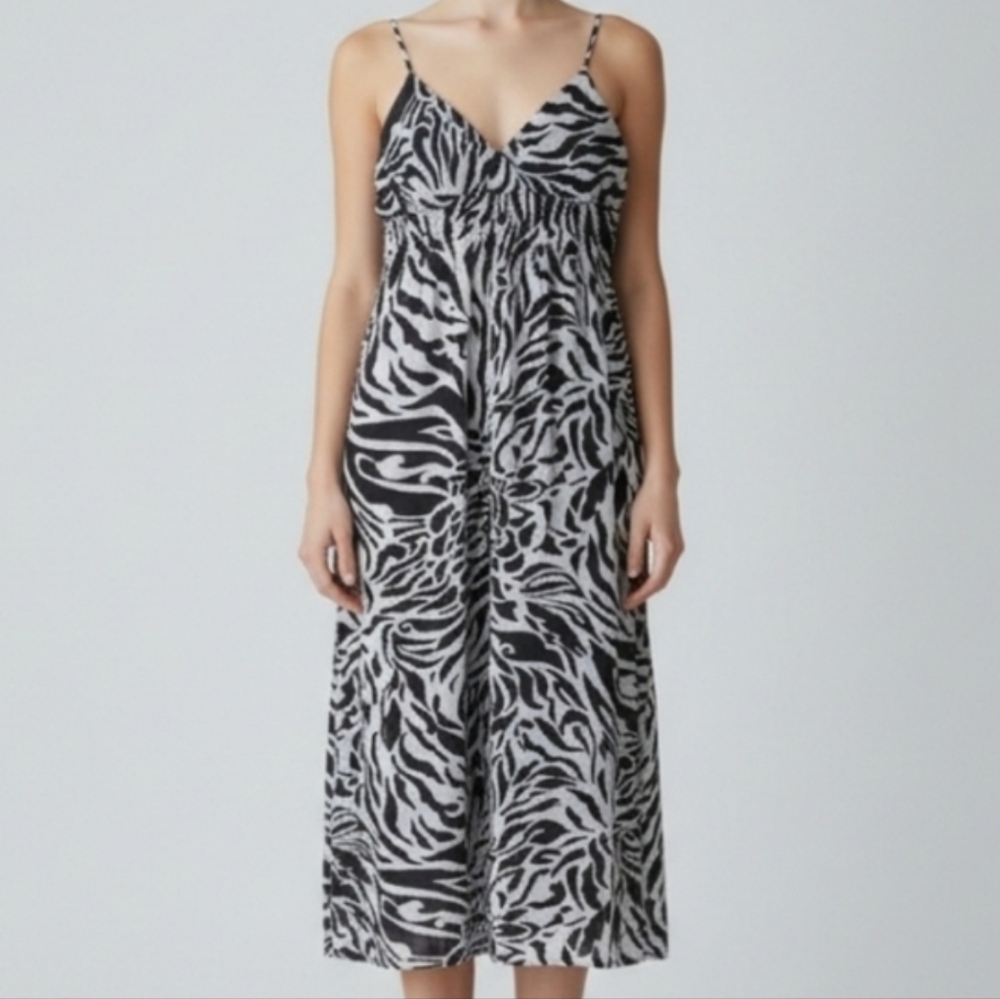 She's Cool Black and White Zebra Print Maxi Dress Size Large - Picture 9 of 10